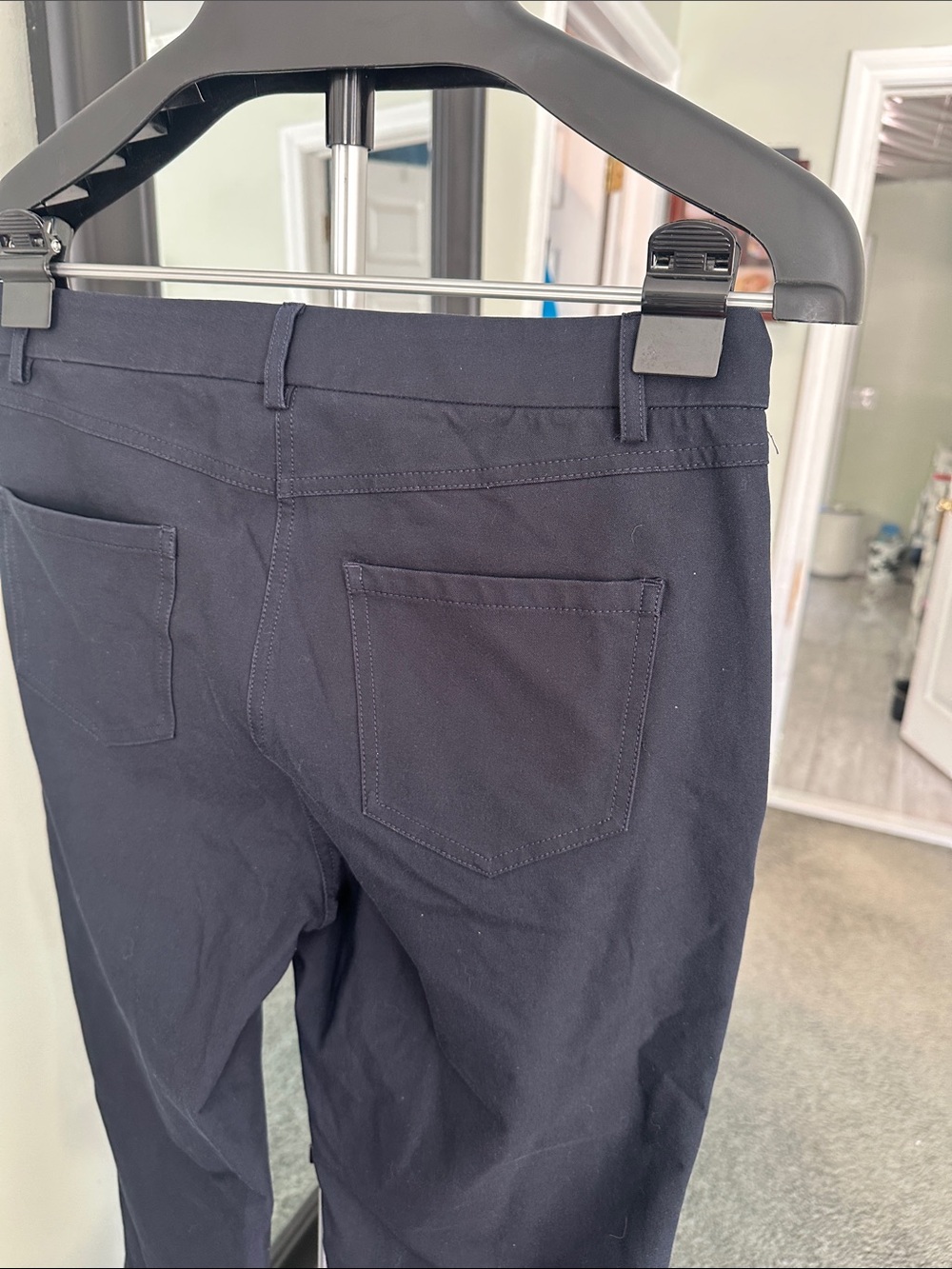 Theory Navy Straight-Leg Dress Pants - Picture 4 of 4
